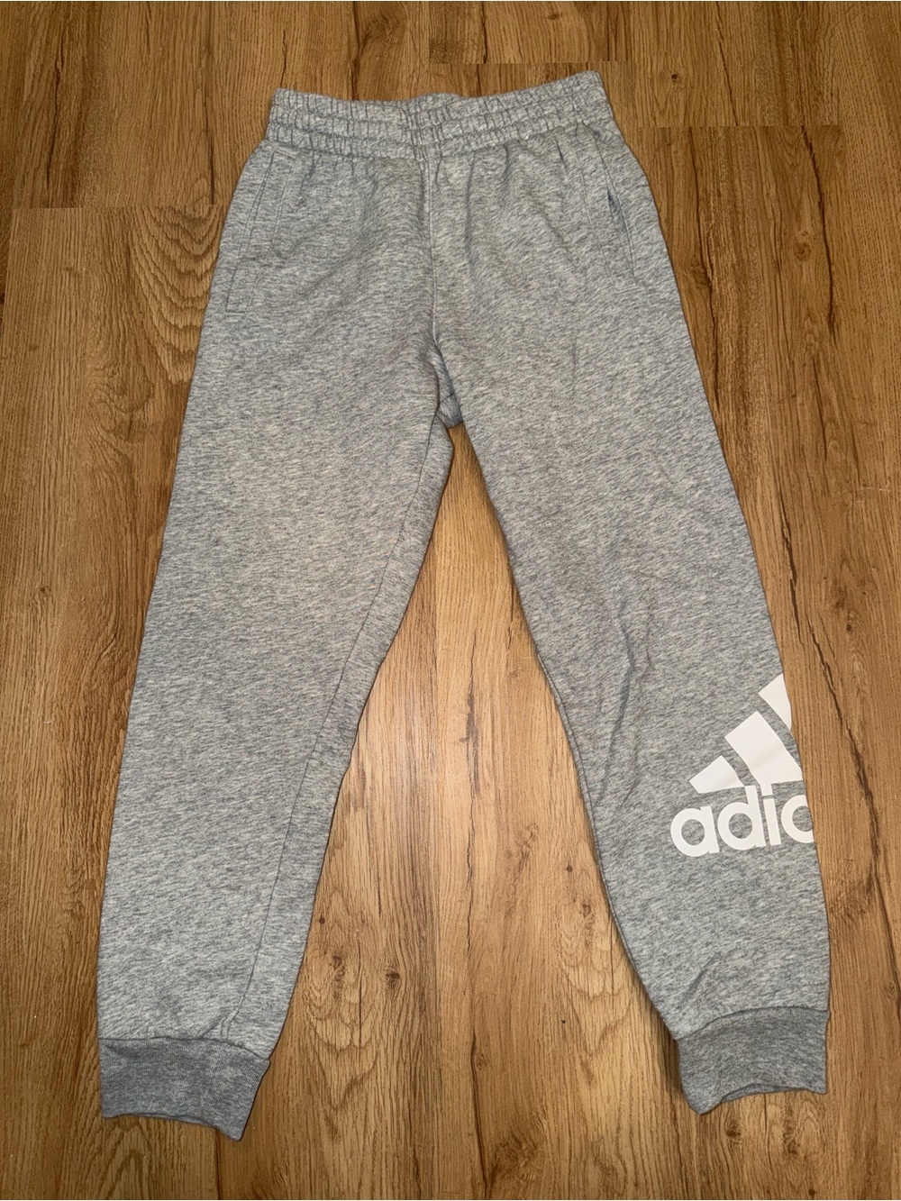 adidas Grey Kids Logo Joggers